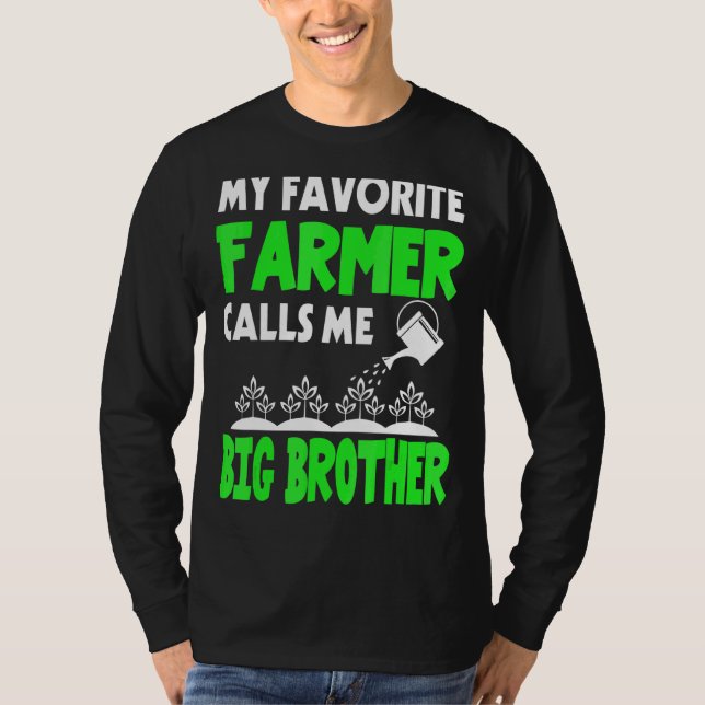 Mens Father's Day My Favorite Farmer Calls Me Big  T-Shirt (Front)