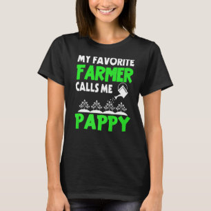 Mens Father's Day My Favorite Farmer Calls Me Papp T-Shirt