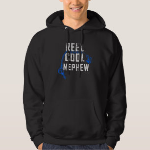 Mens Fathers Day Reel Cool Nephew Fishing Nephew Hoodie
