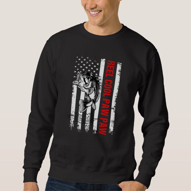 Mens Fathers Day Shirt For Dad Reel Cool Paw Paw F (Front)
