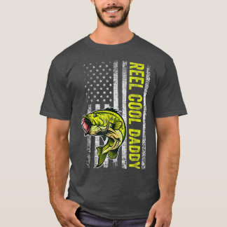 Mens Father's Day Shirt Reel Cool Daddy Fish Ameri