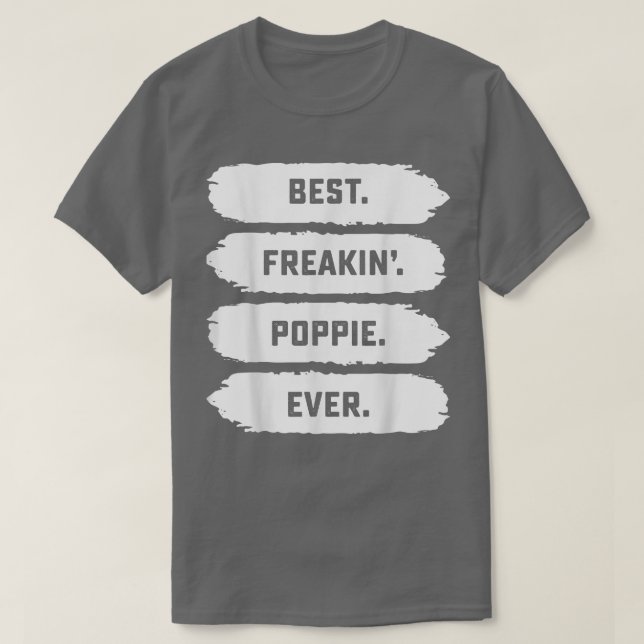 Mens Fathers Day Tee From Family  Best Freakin Pop (Design Front)