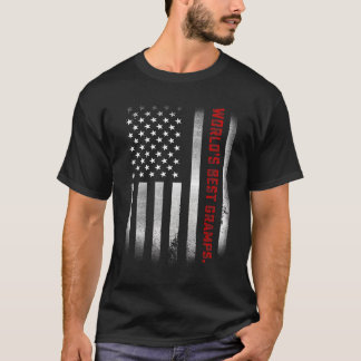Mens Fathers Day   World's Best Gramps Ever Us Fla T-Shirt