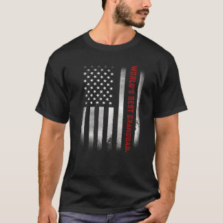 Mens Fathers Day   World's Best Granddad Ever Us F T-Shirt