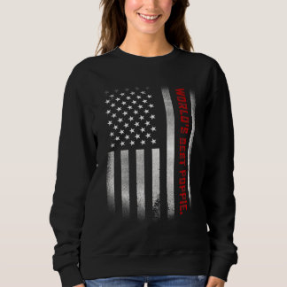 Mens Fathers Day   World's Best Poppie Ever Us Fla Sweatshirt
