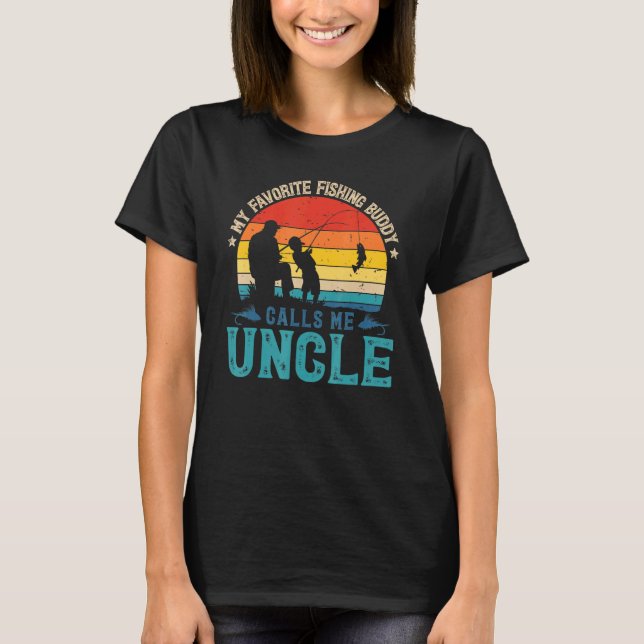 Mens Favorite Fishing Calls Me Uncle Fisherman Sun T-Shirt (Front)