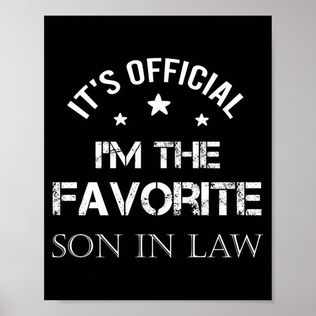 Mens Favorite Son In Law Funny Son In Law  Poster (Front)
