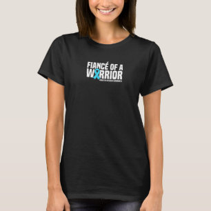 Mens Fiance Of A Warrior Addiction Recovery Awaren T-Shirt