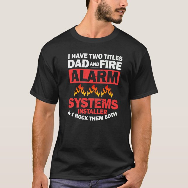 Mens Fire Alarm Installer Systems Technician House T-Shirt (Front)