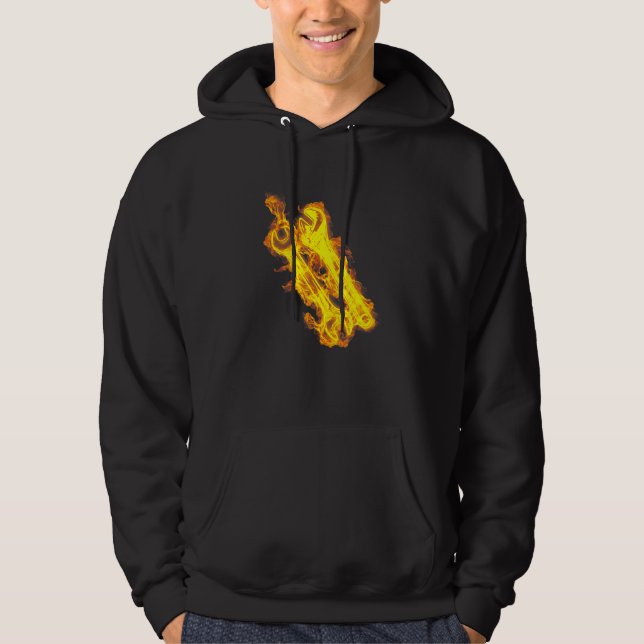 Mens Fire Wrench Flames Workshop Diesel Mechanic Hoodie (Front)