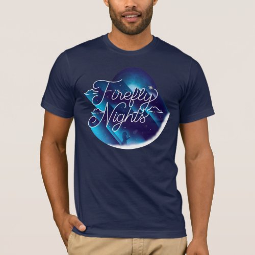 Mens Firefly Nights T_shirt  Blue