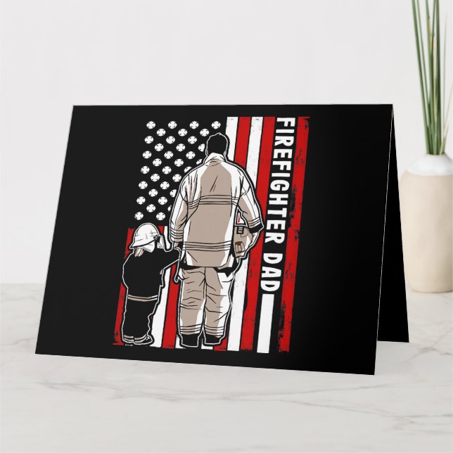 Mens Fireman have Big Hoses fun pun burning gift Card (Front)