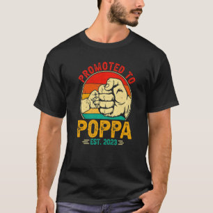 Mens First Bump New Dad Father's Day Promoted To P T-Shirt