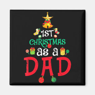 Mens First Christmas As A Dad Xmas New Daddy Anno  Magnet