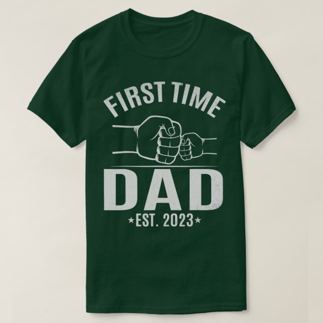 Mens First ime Dad Est  T-Shirt (Design Front)