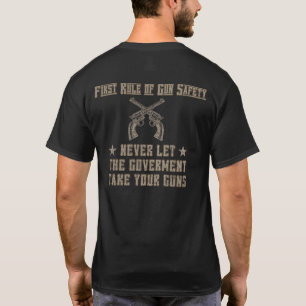 Men's First Rule of Gun Safety 2nd Amendment T-Shirt