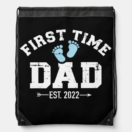 Mens First time dad 2022  Drawstring Bag
