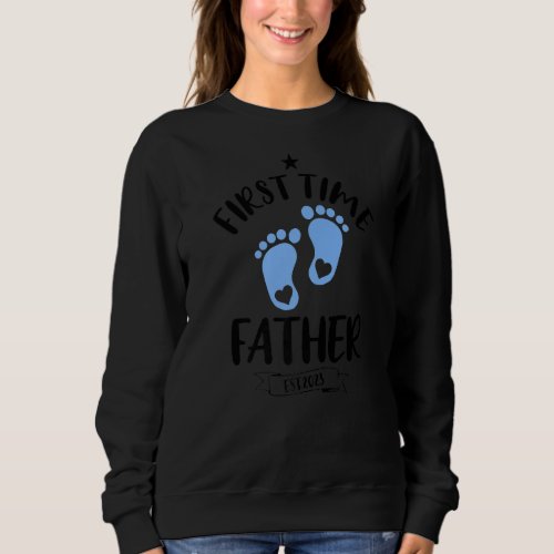 Mens First Time Father 2023 Of Boy Promoted To Dad Sweatshirt