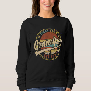 Mens First Time Grandpa 2023  For Promoted To Dad Sweatshirt