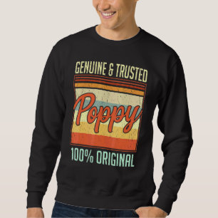 Mens First Time Grandpa Poppy Papa Retro Vintage C Sweatshirt