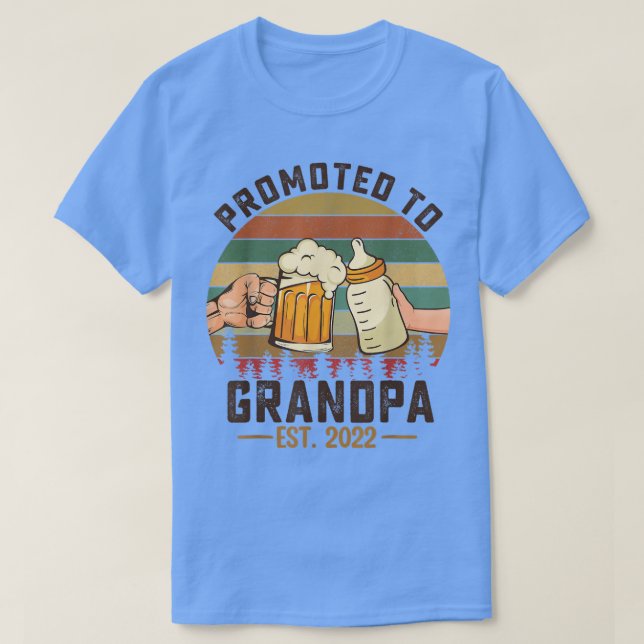 Mens First Time Grandpa Promoted To Grandpa 2022 F T-Shirt (Design Front)