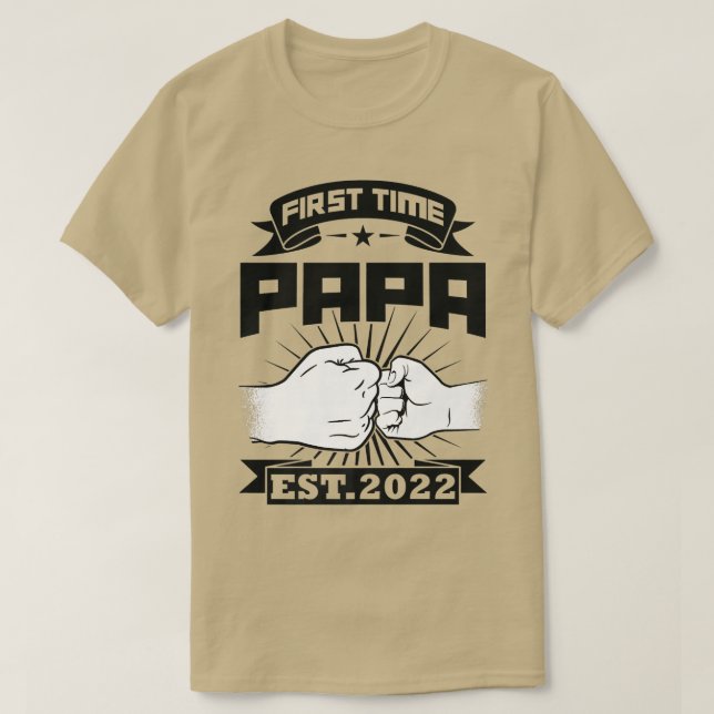 Mens First time Papa est  T-Shirt (Design Front)