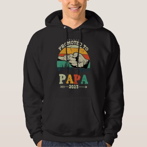 Mens First Time Papa Promoted To Papa 2023 Hoodie