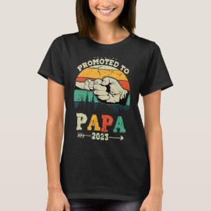 Mens First Time Papa Promoted To Papa 2023 T-Shirt