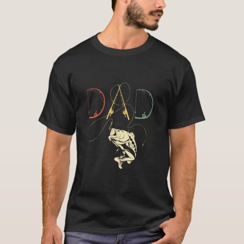 Mens Fisherman Dad Fishing Enthusiast Fish Daddy F T_Shirt