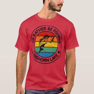 Mens Fishing Bighorn Lake Montana Brook Trout Bull T-Shirt
