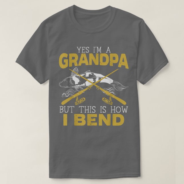 Mens Fishing Grandpa Fisher Hook Fisherman  T-Shirt (Design Front)