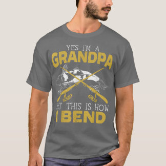 Mens Fishing Grandpa Fisher Hook Fisherman  T-Shirt