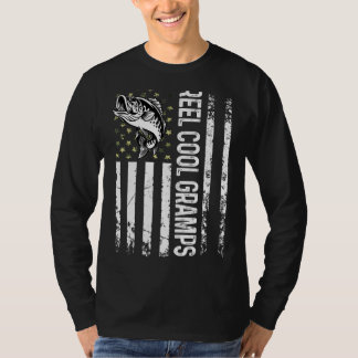 Mens Fishing Us Flag Reel Cool Gramps For Daddy Hu T-Shirt