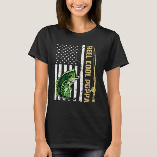 Mens Flag Vintage Reel Cool Popo  Fathers Day T-Shirt