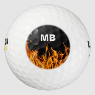 Men's Flames Monogram Golf Balls
