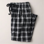 Men&#39;s Flannel Pajama Pants In Black And White at Zazzle