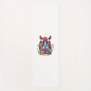Mens Floral Colorful Hippopotamus, Moo Deng_ Adora Yoga Mat