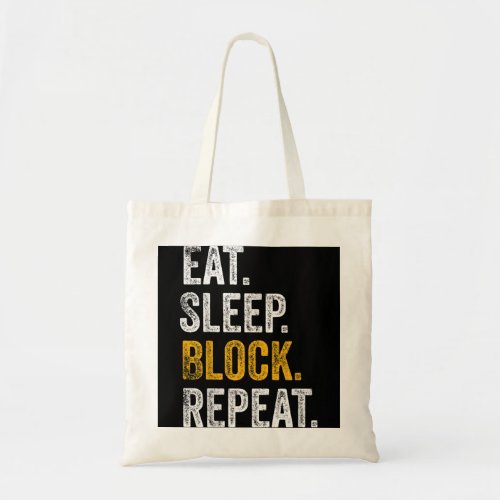 Mens Football Offensive Lineman Gifts Eat Sleep Bl Tote Bag