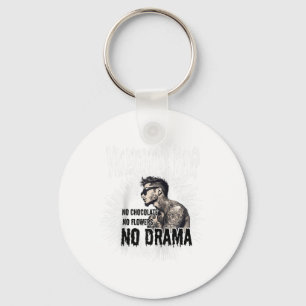 Mens For Anti Valentine’s Day Tattooed Single Man Keychain