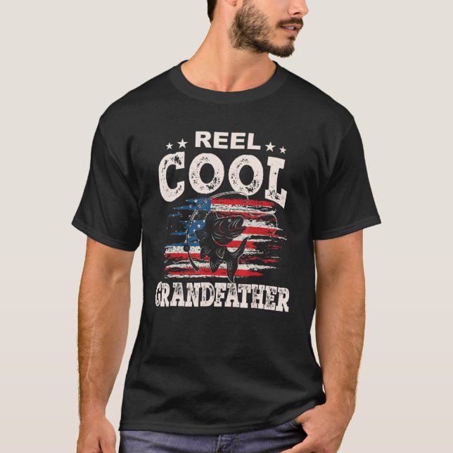 Mens  For Fathers Day  Fishing Reel Cool Grandfath T-Shirt (Front)