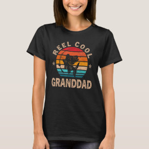 Mens For Fathers Day Reel Cool Granddad Fishing T-Shirt