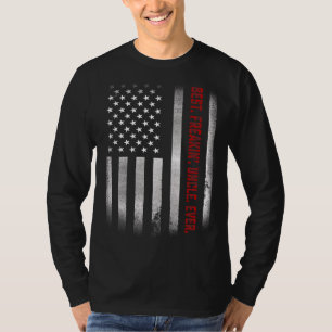 Mens For Uncle Best Freakin Uncle Ever Us Flag T-Shirt