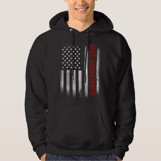 Mens For Uncle Best Uncle Ever Us Flag Hoodie