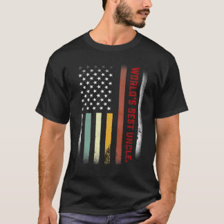 Mens  For Uncle  World's Best Uncle Ever Us Flag T-Shirt