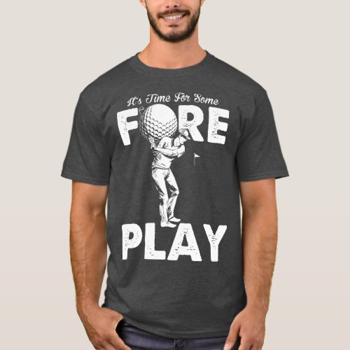 Mens Foreplay Innuendo Funny Golf Adult Humor  T_Shirt