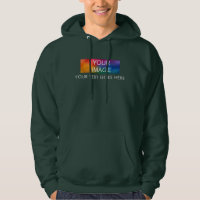 Mens Forest Green Hoodie Add Your Image Logo Text