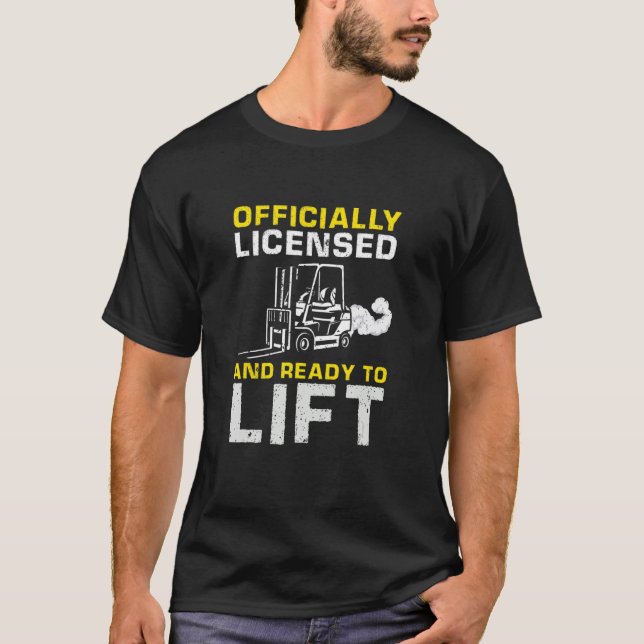 Mens Fork Stacker Operator for Forklift Driver T-Shirt (Front)