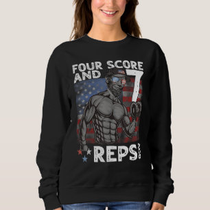 Mens Four Score and Seven Reps Ago 4th of July Lin Sweatshirt