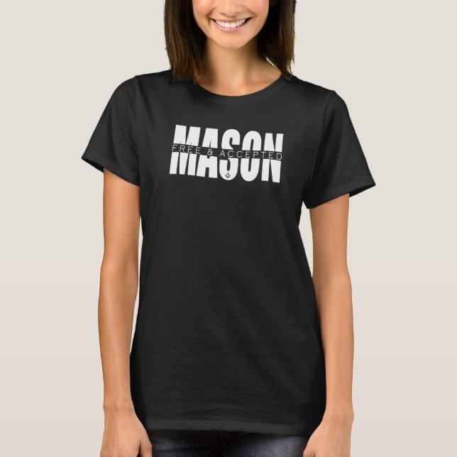 Mens Free And Accepted Mason T-Shirt (Front)