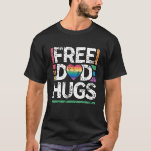 Mens Free Dad Hugs LGBTQ Gay Pride Month T-Shirt